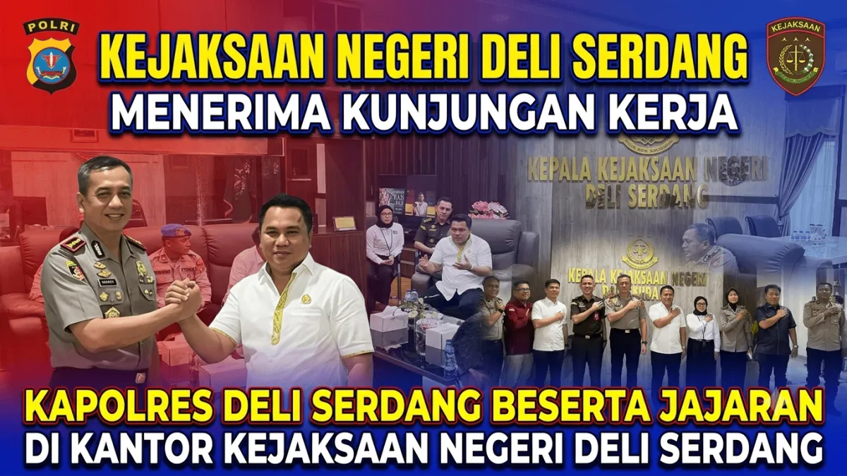 Kejaksaan Negeri Deli Serdang menerima kunjungan kerja Kapolres Deli Serdang beserta jajaran di Kantor Kejaksaan Negeri Deli Serdang