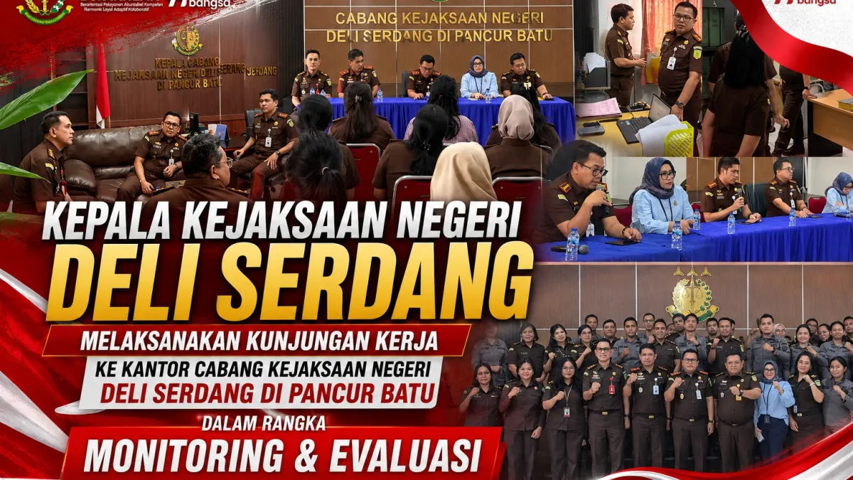 Kepala Kejaksaan Negeri Deli Serdang melaksanakan kunjungan kerja ke Kantor Cabang Kejaksaan Negeri Deli Serdang di Pancur Batu dalam Rangka Monitoring & Evaluasi