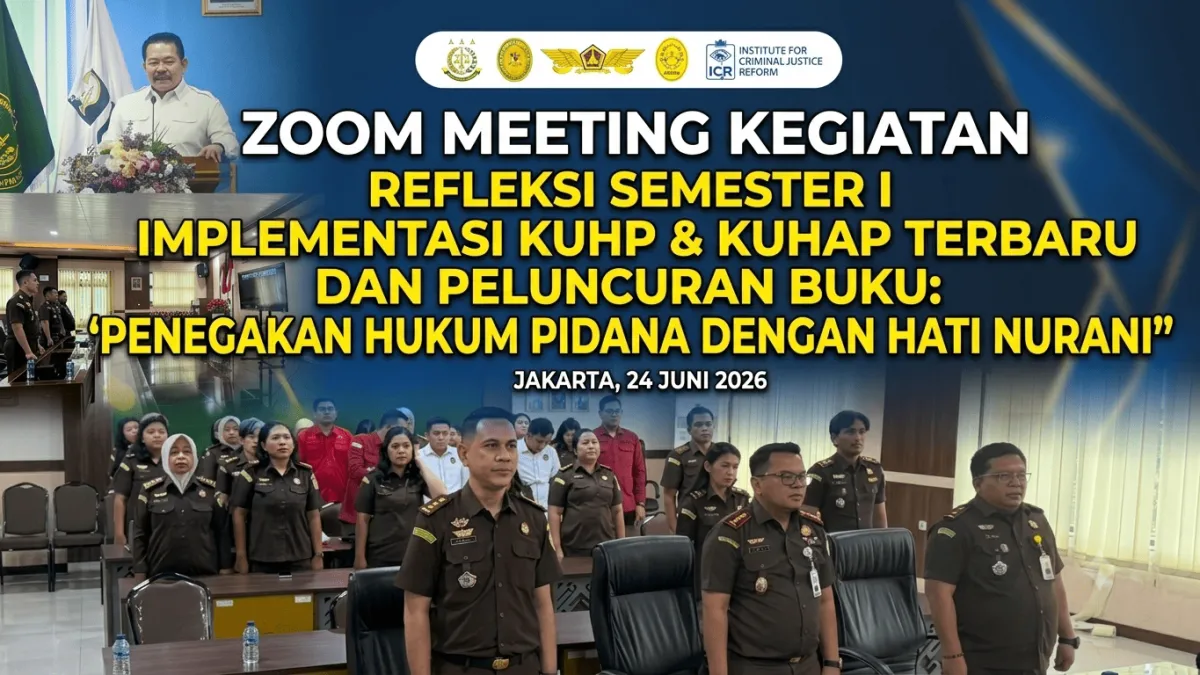 Kejaksaan Negeri Deli Serdang Ikuti Kegiatan Zoom Meeting dalam Rangka Refleksi Semester I Implementasi KUHP dan KUHAP Terbaru serta Peluncuran Buku “Penegakan Hukum Pidana dengan Hati Nurani”